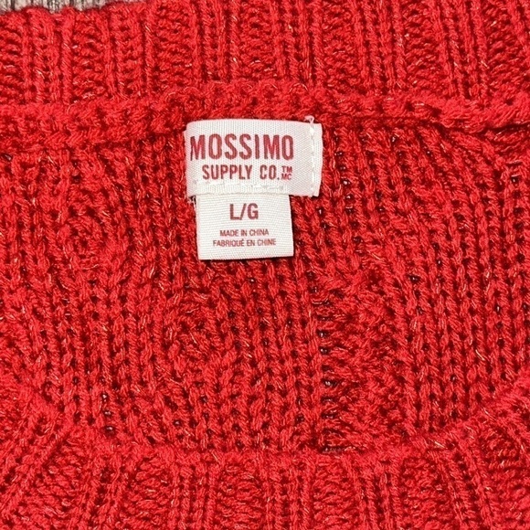 Mossimo Red Cable Knit Sweater - Picture 4 of 8
